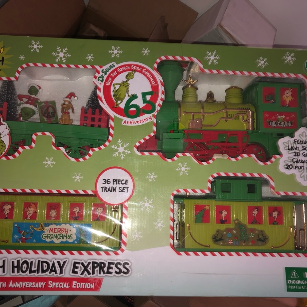 Holiday Express Train Set - Green Christmas Train for Kids